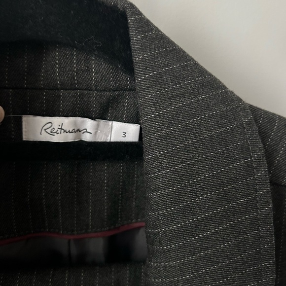 Reitmans Women's Pantsuit Size 3 - Gray Pinstripe - Picture 2 of 9